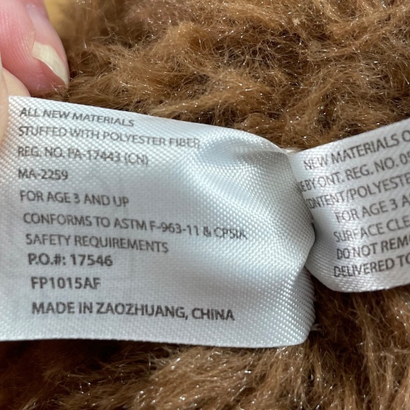 Fiesta Great Wolf Lodge Teddy Bear Brown Tan Sitting Stuffed Animal 2017 12" NWT - Picture 10 of 13